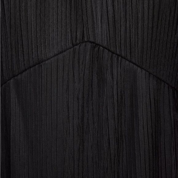ZARA Black Pleated Midi Dress. - S - Picture 3 of 7
